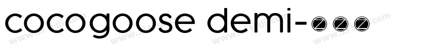 cocogoose demi字体转换